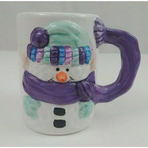 Designpac Snowman Wearing Hat, Gloves, & Scarf Coffee Cup With Scarf For Handle